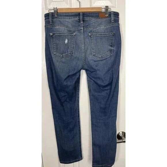 Judy Blue Jeans Size 9/29 Womens Slim Fit 9” Rise Dark Wash Blue Denim - Picture 10 of 14